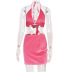 summer sexy sling top skirt suit NSKL18236