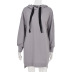 knitted solid color hoodie dress NSKL18245