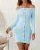 autumn and winter cotton strapless dress NSDY18481