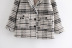 winter plaid lapel woolen coat NSAM18553