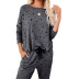 printed long-sleeved round neck casual loose sweatershirt suit NSZH18581
