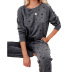 printed long-sleeved round neck casual loose sweatershirt suit NSZH18581
