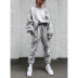 solid color long-sleeved trousers loose casual set NSZH18629