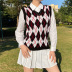 plaid sweater vest  NSLQ18662