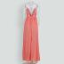 sling solid color V-neck split hem long dress  NSYI18714