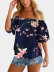 fashion new printed one-shoulder top  NSYF18794