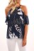 Summer new fashion printed sling strapless top NSYF18814
