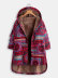 plus size retro cotton and linen hooded warm plush cotton jacket NSYF18832