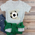 football print short sleeve t-shirt  NSSN18965