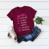 casual letters round neck short sleeve t-shirt NSSN18967