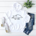 autumn and winter cat print hoodie NSSN19000