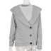 autumn and winter knitted irregular button long sleeve jacket   NSKL19064
