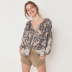 summer new women s loose printed blouse  NSDF19117