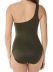 solid color slim fit one-piece swimsuit NSHL19225