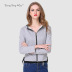 autumn new all-match high waist hooded zipper sweatshirt NSJR19428