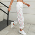 Pantalones sueltos elásticos casuales de cintura alta para mujer de moda NSWX19458