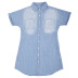 summer short-sleeved denim shirt dress  NSKL19474