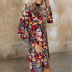 leopard print hit color printing long-sleeved dress  NSZH19541