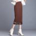 Knit double-sided lace woolen skirt NSYZ19552