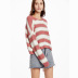 Fall/Winter New Women s Striped Loose Pullover NSYH19612