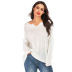 spring and summer new women s long-sleeved V-neck pullover  NSYH19613