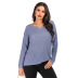 spring and summer new women s long-sleeved V-neck pullover  NSYH19613