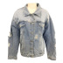 ripped fashion denim jacket NSSY19657