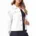 Casual Ripped White Jacket  NSSY19660