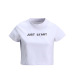 embroidered short-sleeved ultra-short T-shirt  NSKL19694