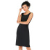 Slim and Thin Black Sleeveless Dress  NSJR19760