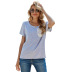 short-sleeved solid color loose round neck t-shirt NSDF19810