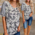 Camouflage Print Short-Sleeved Casual T-Shirt NSKX19825