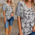 Camouflage Print Short-Sleeved Casual T-Shirt NSKX19825