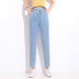 high-waisted simple drawstring jeans  NSYZ19846
