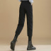 full zipper casual high waist warm nine-point pants NSYZ19942