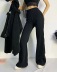 Plus velvet thick casual flared pants  NSAC19993