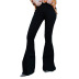 new solid color flared plus size wide-leg jeans  NSSI20118