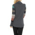 suéter de manga larga con costuras de color en contraste a rayas NSSI20122