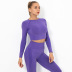 seamless knitted sexy solid color long-sleeved tops  NSLX20214