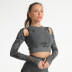 sexy hollow tight-fitting quick-drying sports yoga T-shirt NSLX20216