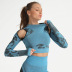 sexy hollow tight-fitting quick-drying sports yoga T-shirt NSLX20216