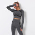 sexy seamless knitted sports long-sleeved fitness yoga wear  NSLX20225