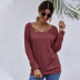 solid color round neck long sleeve t-shirt NSAL20340