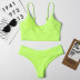 nylon solid color split swimsuit  NSHL20362