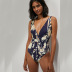 sexy print one-piece conservative swimwear  NSHL20375