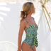 high waist stitching one-piece swimsuit  NSHL20390