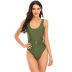 solid color halter one-piece swimsuit  NSHL20409