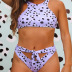 sexy leopard print open back split swimwear NSHL20423