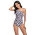 sexy leopard print ruffled one-piece swimsuit  NSHL20430