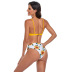 Fashion Double Shoulder V-shaped Small High Waist Bikini  NSHL20445